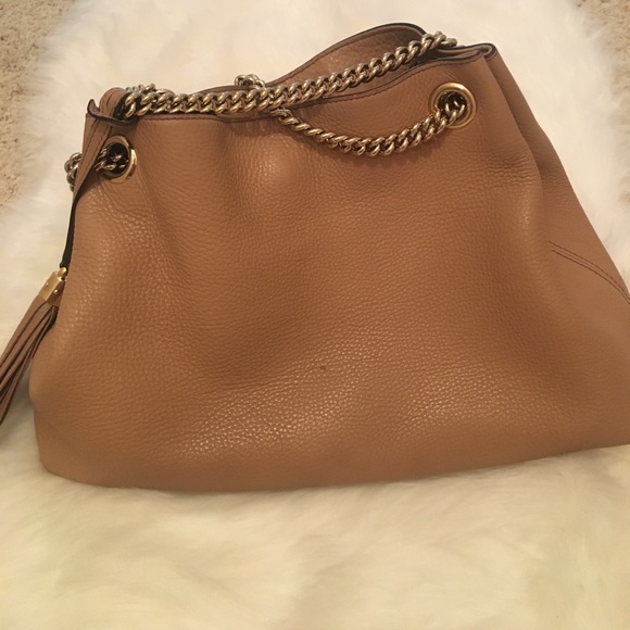 Gucci Soho Shoulder Bag Tan EXCELLENT CONDITION - Picture 5 of 8